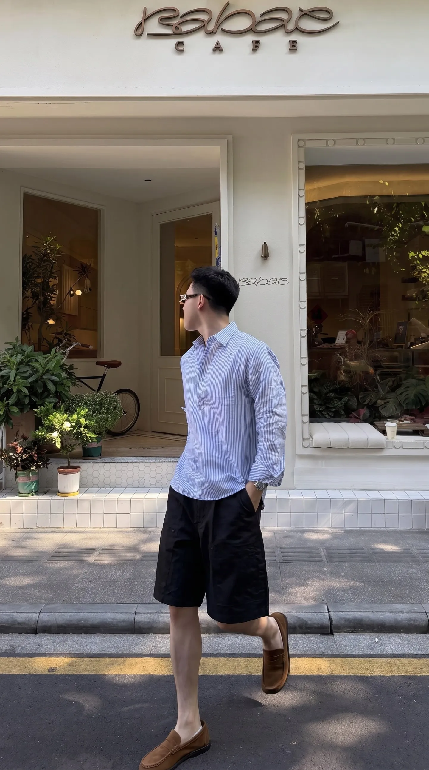 Louis Vuitton/Louis Vuitton hardware old flower plaid shorts